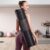 Yoga Mat Bag with Adjustable Strap, Drawstring Water Bottle Pocket, Stylish & Functional Fitness Mat Holder for Women & Men, Black