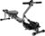 Backrest Rowing Machine Fitness Training Equipment Hydraulic Foldable Double Paddle Silent Resistance Small Rowing Phone Stand, Silver