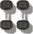 Non-Slip Grip Hex Dumbbells Set of 2-5-50LB Black, Cast Iron Core, Rubber Encased, Anti-Roll Weights for Home Gym Strength Training & Fitness Workouts – Color: Black