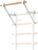 DHT Wood Stall Bar, Swedish Ladder Suspension Trainer with 9 Strategic Rods, for Home, Gym, School and Clinics, White
