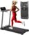 Portable Treadmill with Handles, 3.5HP Electric Small Treadmills for Home Small Spaces, 400LBS Walking Pad Treadmills with Handle Bar, Compact Running Treadmill for Home Office Apartment