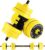 33/44 LB Adjustable Dumbbell Set,Adjustable Dumbbell Weights Strength Training Equipment Work As Dumbbells and Barbells for Home Gym, Yellow