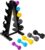 BalanceFrom Neoprene Coated Iron Dumbbell Hex Weights Set with Stand – Color-Coded or Black Options with Non-Slip Grip for Strength Training, Resistance Workouts, and Home Gym Fitness