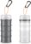 Baderke 2 Pcs Protein Powder Container with Funnels Stand, 4 Stackable Leakproof Protein Powder Dispenser, Portable Keychain Powder Container for Workout, Fitness, Travel(Gray, White)