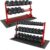 WF Athletic Supply Rubber Coated Hex Dumbbell Set, Multiple Choices Available – Dumbbells with Rack Stand and Mat, or Dumbbells Only (200/550/1200/2100/3000 LB)