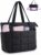 U+U Puffer Tote Bag for Women, Quilted Work Handbag with Compartments, Puffy Shoulder Bag with Yoga Mat Strap for Daily, Gym
