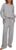 Ekouaer Womens Tracksuits 2 Piece Long Sleeve Outfits Micro Fleece Sweatsuit Sets Wide Leg Sweatpants