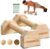 Wooden Parallettes 2 PCS Push Up Stand For Floor Calisthenics Bars Home, Handles Handstand Blocks Beech & Pine Wood Pushup Non-Slip Base Parallel Exercise Equipment For MenTrainers