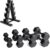 CAP Barbell Rubber Coated Dumbbell Weight Set with Vertical Rack | 100 lb, 150 lb, and 210 lb Options