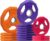 SPART Color Coded Weight Plate 2-Inch Rubber Coated Olympic Grip Plate for Barbell, Solid Cast Iron Weight Plates for Strength Training, Weightlifting, Crossfit, Home Gym, 2.5LB/5LB/10LB/25LB/35LB/45LB, Pair