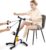 GYMAX Pedal Exerciser for Seniors, Hand Arm Leg and Knee Folding Pedal Exercise Bike with Adjustable Handgrip, Resistance and Height, Home Indoor Fitness Equipment for Rehabilitation