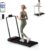 Goplus 2 in 1 Folding Treadmill, 2.5HP 340 LBS Capacity Walking Pad with Handle Bar, Under Desk Treadmill with Remote Control, LED Display and APP, Foldable Portable Treadmills for Home Small, Office
