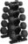 Hex Dumbbell Sets with Rack, 150-400 lb Rubber Encased Dumbbells for Strength Training, Exercise & Fitness, Home Gym Weight Set with Rack