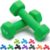 Portzon Weights Dumbbells 10 Colors Options Compatible with Set of 2 Neoprene Dumbbells Set,1-15 LB, Anti-Slip, Anti-roll, Hex Shape for Shoulder,Neck, and Hand Training for Seniors