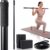 4 Pcs Adjustable Yoga Stick (30/45/60 In) with Exercise Strap Yoga Blocks Exercise Rod Workout Staff 60 Inch Sturdy Carbon Steel Stretching Stick with Non Slip Ends for Physical Pilates