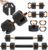 Adjustable Dumbbell Set 20 30 40 60lbs Weights Dumbbells Set for Women Men, 5 in 1 Free Weight Set Used as Barbell, Kettlebells, Weightlift, Push Up Stand, Weight Plate. Fitness Exercises Equipmentfor Home Gym