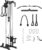 Mikolo Wall Mount Cable Station, Cable Crossover Machine with Dual Pulley System and 18 Adjustable Positions for Home Gym Fitness Equipment