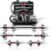 Generic Adjustable Dumbbell Set 44lbs Home Gym Cast Iron Barbell Sets with Carry Box, Office Bedroom Workout Dumbbells for Men, Women, Sold as A Pair., Silver