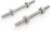 & Fitness Standard Threaded Dumbbell Handle Pairs – 14″ and 24″ Chrome Options with Star-Lock Collars, Solid Steel, Fits 1″ Plates, Knurled Grip