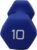 1-Piece Blue Neoprene Coated Dumbbell