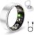 Smart Rings for Women Men, Fitness Ring with Heart Rate, Blood Oxygen, HRV, Pressure, Sleep Tracker, Step Tracker, No Subscription Fee, IP68 Waterproof Smart Ring for iPhone & Android (Silver 8#)