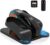 Under Desk Elliptical Machine, Portable Seated Pedal Exerciser Elliptical Trainer with 6 Adjustable Speeds,Ellipse Leg Exerciser for Seniors, Forward & Backward Direction, Manual and Electric Mode