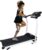 YSSOA High Performance Folding Treadmill, Workout Running Machine with LCD Display and Phone Slot, Compact Treadmill for Fitness Gym Exercise, White and Black.