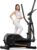UMAY Elliptical Machine, Elliptical Exercise Machine for Home with Hyper-Quiet Magnetic Driving System, Compact Elliptical with 12IN Stride & LCD Monitor, 330LBS Weight Capacity