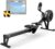 PASYOU Air Rowing Machine for Home 10-Level Resistance 350lb Load Rower Machine Foldable Commercial Row Machines with 47in Rail and Bluetooth Backlit Monitor, Adjustable Device Holder PR70