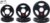 Fitvids Olympic 2-Inch Cast Iron Plate Weight Plate for Strength Training and Weightlifting, Rubber Coate Style, 35LB Set