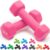 Portzon Weights Dumbbells 10 Colors Options Compatible with Set of 2 Neoprene Dumbbells Set,1-15 LB, Anti-Slip, Anti-roll, Hex Shape for Shoulder,Neck, and Hand Training for Seniors