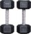 Rep Fitness Rubber Hex Dumbbell(s) – Singles (55LB +) and Pairs (5LB – 50LB) – Low Odor, Fully Knurled Handle