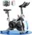Superun Exercise Bike, Stationary Bikes for Home with Brake Pad, Low Noise Spin Bike with 300LBS Weight Capacity, Indoor Cycling for Home Gym with Pad Mount LCD Monitor and Cup Holder