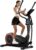 UMAY Elliptical Machine for Home, Elliptical Exercise Machine with 8 Levels Resistance & Pulse Rate Grips, Silent Magnetic Elliptical Trainer with 15.5″ Stride and LCD Monitor