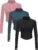 Dalavch 3 Pack Womens Cropped Full Zip up Workout Jacket Slim Fit Running Athletic Gym Yoga Sports Jacket with Thumb Holes