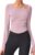 BMJL Womens Workout Tops Built in Bra Active Long Sleeve T Shirt Yoga Athletic Gym Clothes Crop Fall Shirts 2025