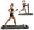 3.0HP Foldable Compact Treadmill,2 in 1 Walking Pad & Jogging Machine for Home/Office,Dual LED Touch Screens Folding Under Desk Motorized Treadmills 265lbs, App& Remote Control,Assembly-Free
