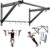 Wall Mounted Pull Up Bar, Strength Training Chin Up Bar with Hooks, Adjustable Depth Pull-up Bar with 500LBS Weight Capacity, Heavy Duty Gym Home Training