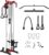 Mikolo Wall Mount Cable Station, Cable Crossover Machine with Dual Pulley System and 18 Adjustable Positions for Home Gym Fitness Equipment