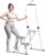 Foldable Stair Stepper for Home Gym Exercise, Vertical Stair Climber Exercise Machine, Compact Full Body Cardio Workout Equipment with Adjustable Handle Bar & Pedals