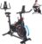 Black Indoor Cycling Bike with LCD Monitor, 35lb Flywheel, 330lb Capacity, Adjustable Magnetic Resistance & Seat for Home Cardio Fitness