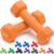Portzon Weights Dumbbells 10 Colors Options Compatible Fitness Neoprene Dumbbell Weight Pairs with Anti-Roll Square Head Hand Weights, Exercise Free Weights for Home Gym