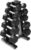 WF Athletic Supply 5-25Lb Rubber Coated Hex Dumbbell Set with A Frame Storage Rack Non-Slip Hex Shape for Muscle Toning, Strength Building & Weight Loss – Multiple Choices Available