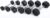 Ader 2lb-120lb Black Octagon Rubber Dumbbells Pair
