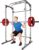 Fitness Reality Power Cage Squat Rack with Optional LAT Pulldown, Cable Crossover, 800 lb Capacity, Multi-Grip Pull-Up Bar, Adjustable Safety Bars, Strength Training for Home Gym