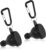 2 Pcs Protein Powder Container, Protein Powder Travel Container, Protein Powder Container to Go, Pre Workout/Gym Supplemen Keychain (Black, 50ml)