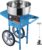 VEVOR Electric Cotton Candy Machine with Cart, 1000W Commercial Candy Floss Maker with Stainless Steel Bowl, Sugar Scoop and Drawer, Perfect for Home, Kids Birthday, Family Party, Blue