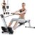 Rowing Machine for Home Use, LUBBYGIM Rowing Machine Foldable Rower with LCD Monitor – Hyper-Quiet & Smooth – 2024 Upgraded Version with 300LBS Loading Capacity