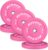 RITFIT Pink Weight Plates, 2 Inch Olympic Barbell Weight Plate, Bumper Plates With Steel Insert, Pink Weights for Gym and Home