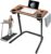 Treadmill Desk, Small Standing Desk for Walking Pad, 30-47 Inch Adjustable Height Walking Pad Stand for Treadmill, Portable Standing Table for Bike and Home Office Work – Brown